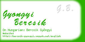 gyongyi bercsik business card