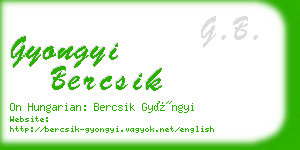 gyongyi bercsik business card